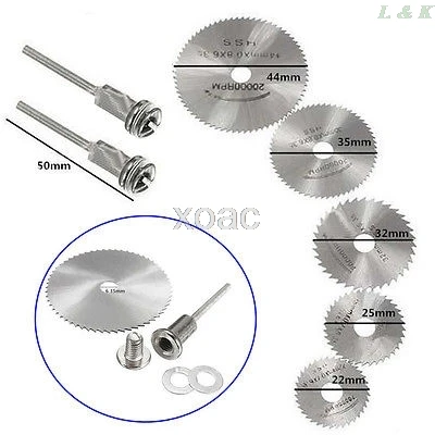 7Pcs/Set HSS Circular Wood Cutting Saw Blade Disc Mandrels for Dremel Rotary Tool M05 dropship | Инструменты