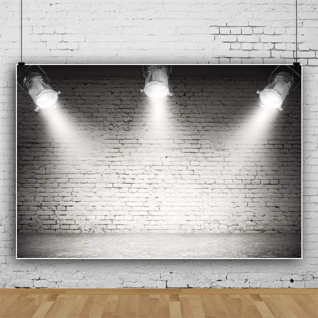 

Stage Photography Backdrop Theatre Performance Background Black White Brick Wall Spotlight Drama Graduation Carnival Festival