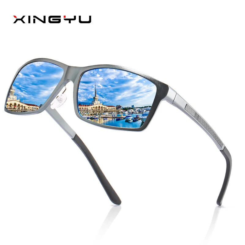 

Men's outdoor polarized metal frame sunglasses full aluminium magnesium frame design sunglasses Carbon fiber leg sunglasses