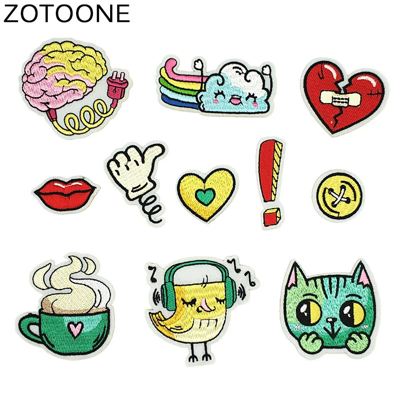 ZOTOONE патчи с сердечками для одежды утюжок на одежде теплопередача Милая птица DIY