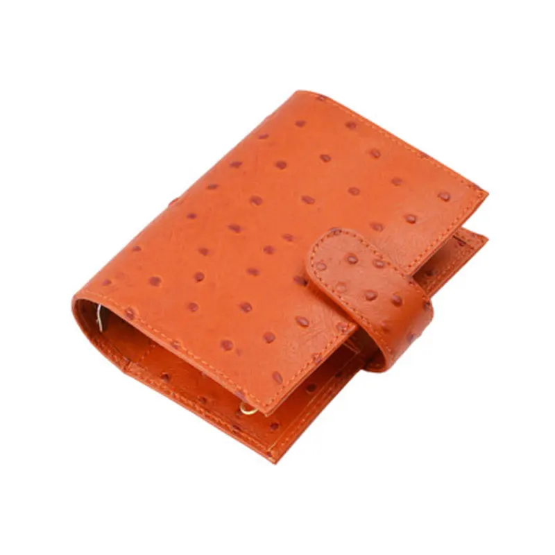 Yiwi Натуральная кожаные кольца Тетрадь A7(14,3x11,5 см) Размеры Связующего Повестки дня журнал органайзера дневник блокнот для скетчей и большими карманами - Цвет: no14