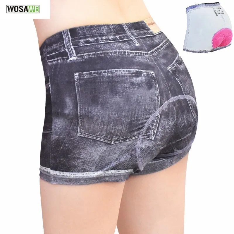 Женские велосипедные шорты Wosawe с подкладкой Спортивное нижнее белье для езды на