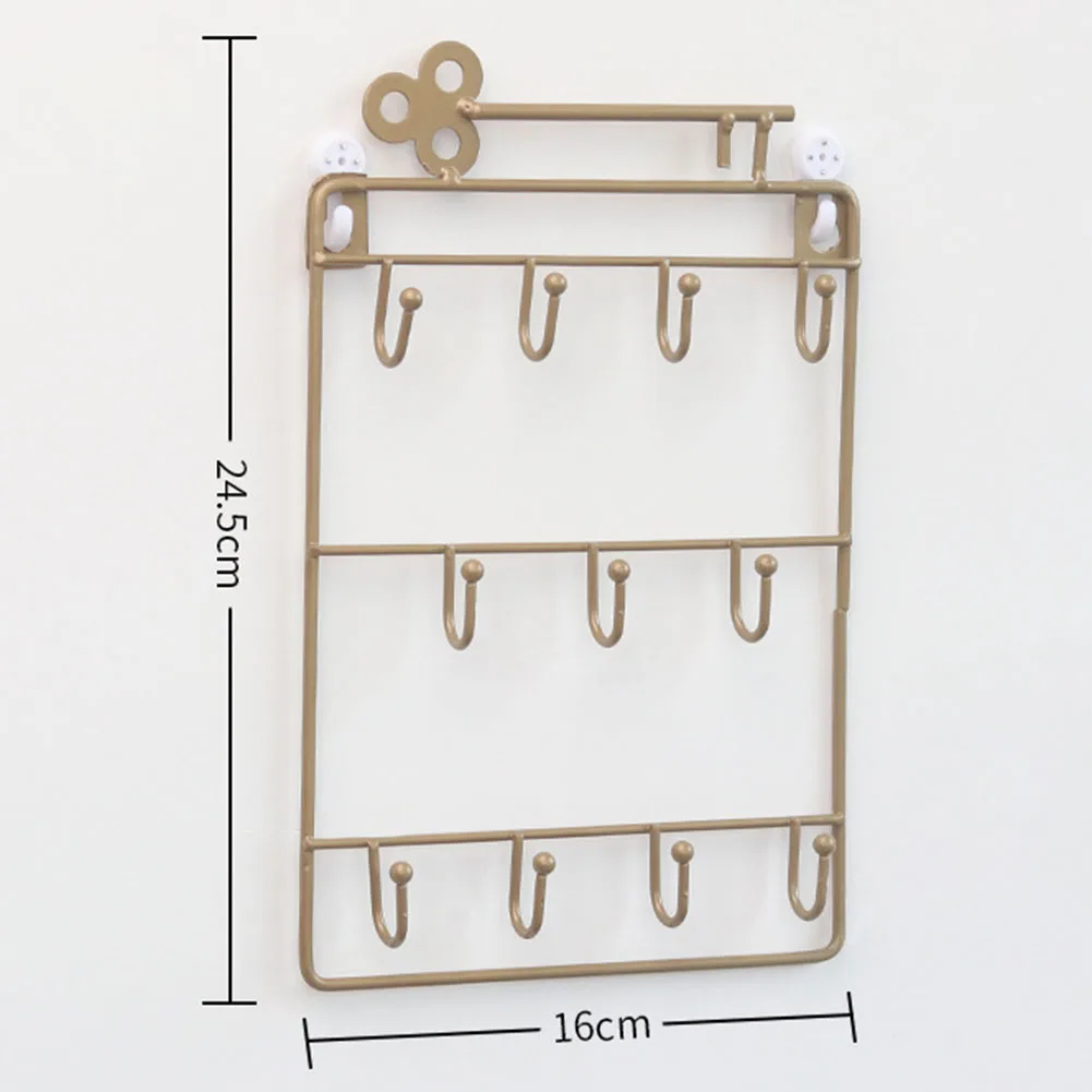 

Practicl Modern Wall Mounted 11 Hangers Hooks Durable Key Wall-hooks Coat Hat Robe Storage Rack Holder Home Decoration
