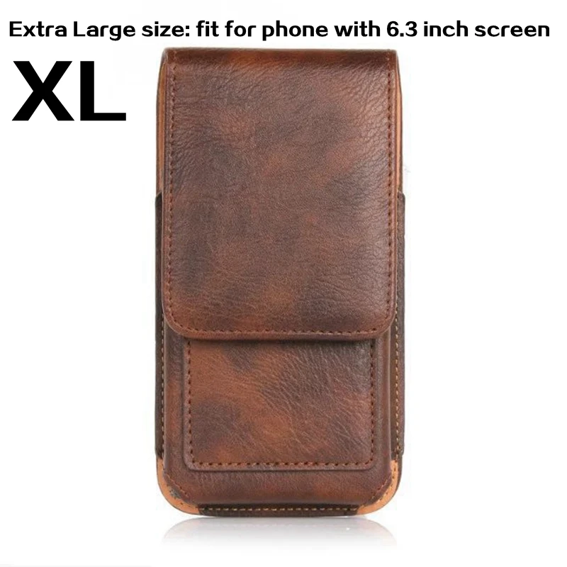 extra Large brown Поясная сумка для телефона чехол для мобильного телефона для iphone 6/6s/iphone 7 Plus/8 Универсальный 4,7/5,5 дюйма поясная сумка Для мужчин поясная сумка для iphone 6 6s 7 8 Plus - Цвет: extra Large brown