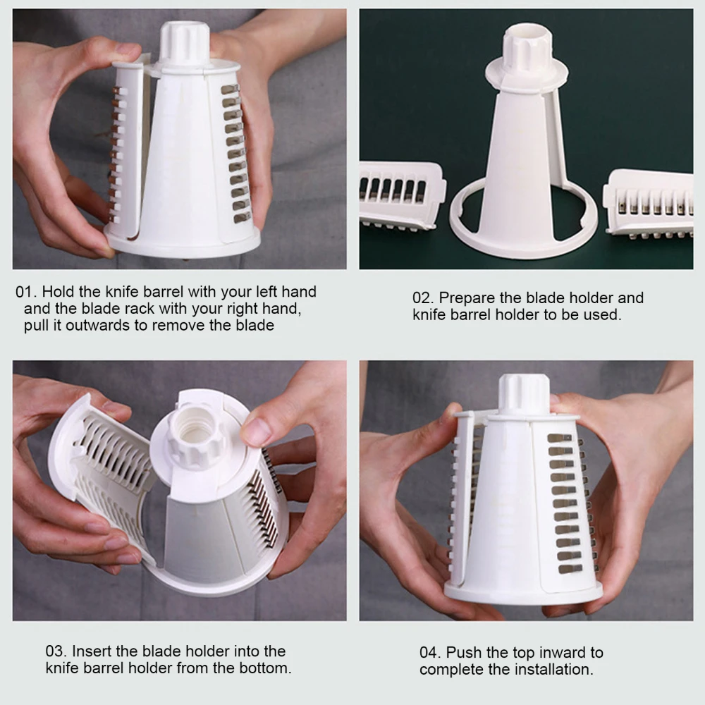 

C355 Potato Shredded Kitchen Vegetable Cutter Tool Slicing Drum Safe Convenient Stable Household Bionic Octopus Sucker Grater