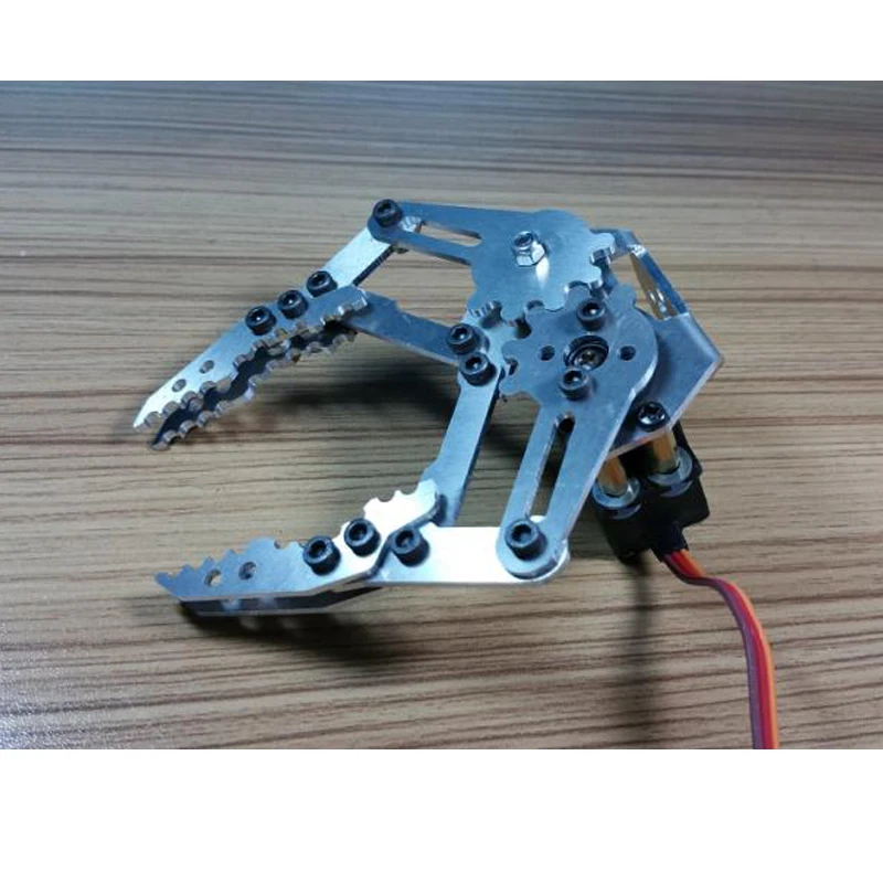 Silver Robotic Arm Holder Aluminum Alloy Gripper Hand Metal Robot Claw with MG996r Servo for Arduino DIY Project Stem Toy Parts | Игрушки и