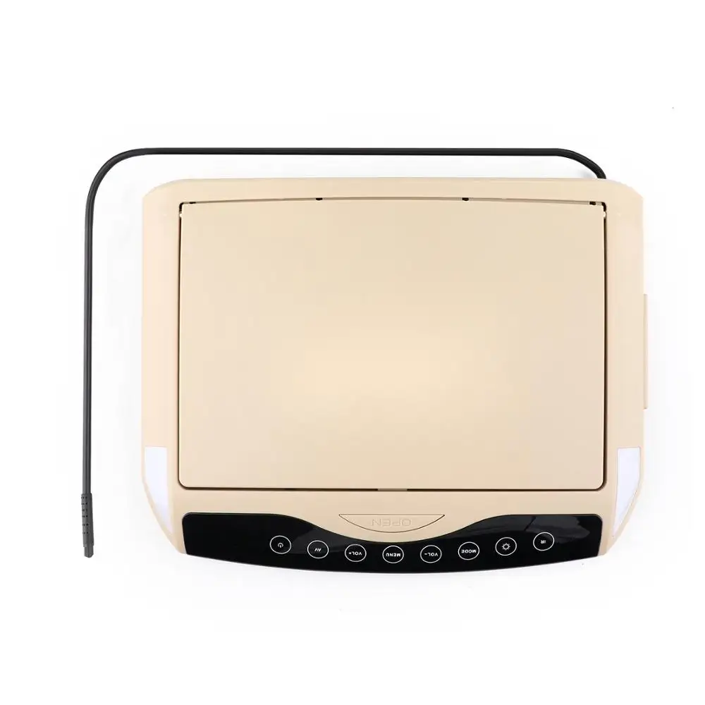 Beige 10,1 дюймов Автомобильный Монитор ультра тонкий потолочный кронштейн на крышу lcd TFT откидной MP5 плеер HD 1080P видео/USB/SD/FM передатчик/динамик - Цвет: Beige