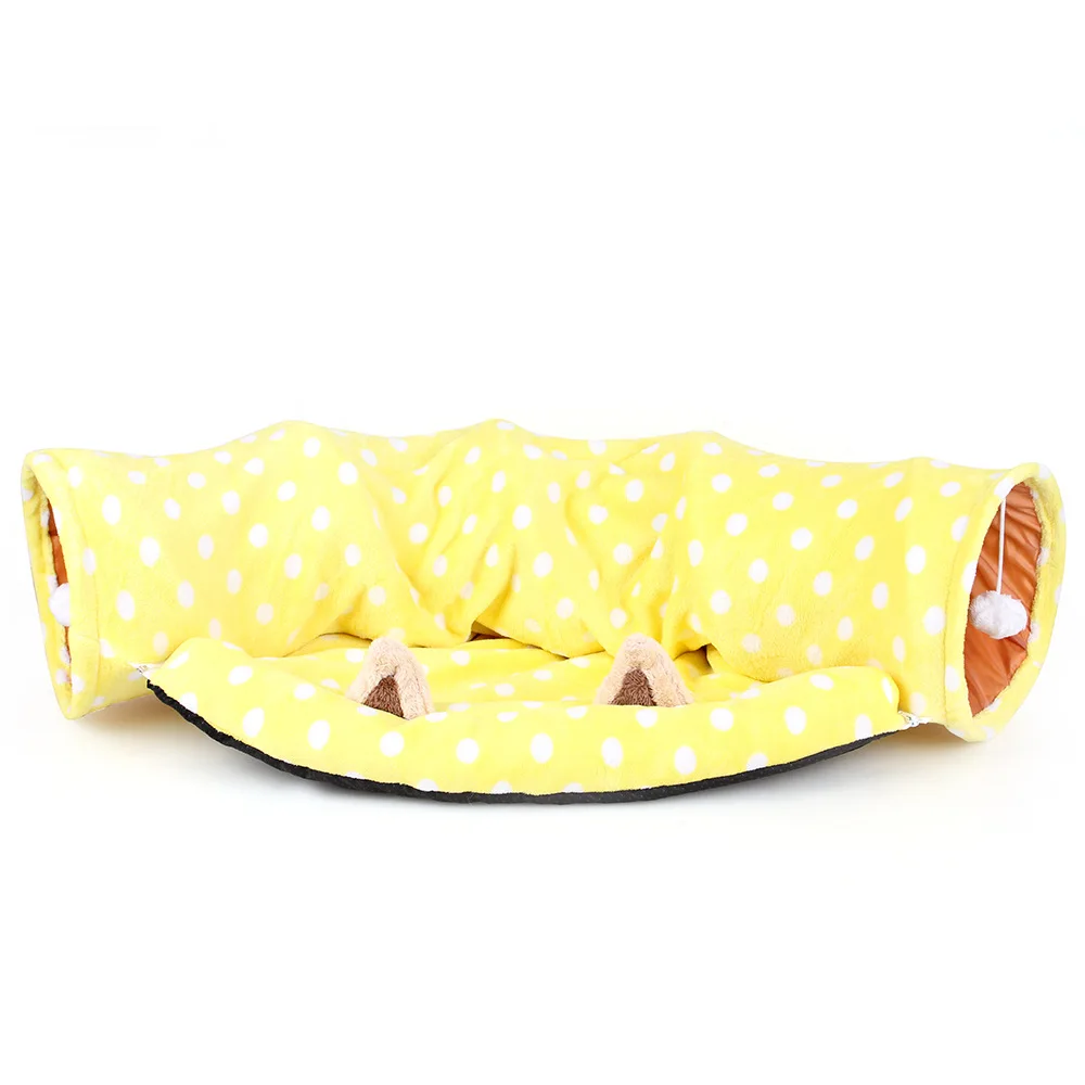 Складной туннель для кошек двойная игрушка домашних питомцев в стиле Хо кровать