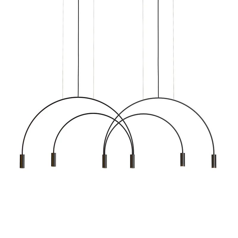 Постмодерн свет LED арочные линии висячие лампы подвесные светильники