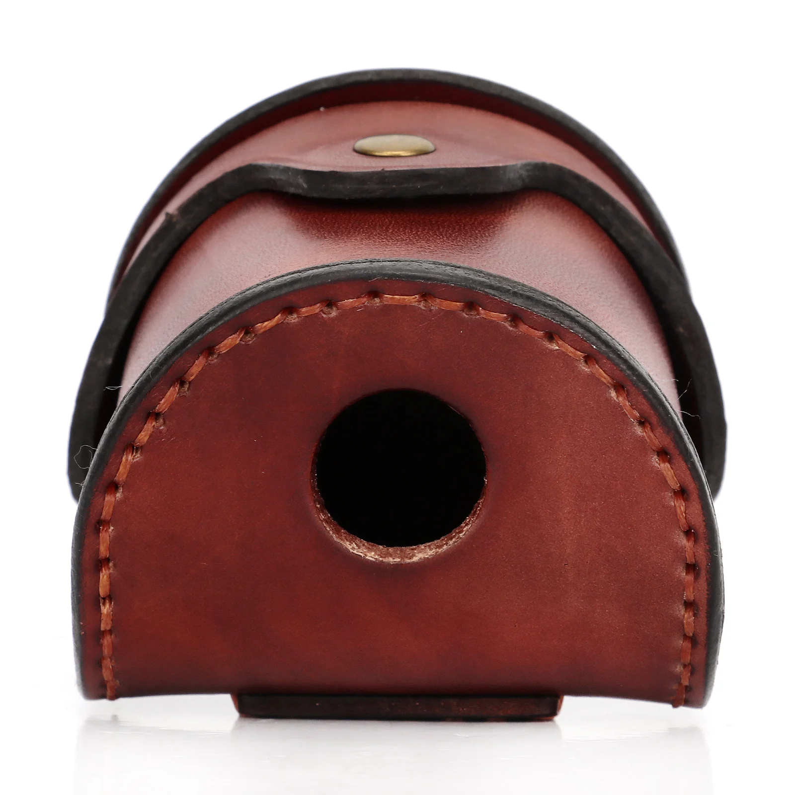 Tourbon Vintage Mini Portable Grass Park Golf Ball Pouch Bag Holder Playground Cowhide Leather 60mm Golf Ball Waist Carrier