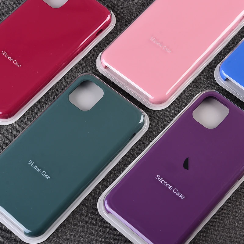Официальный силиконовый чехол для телефона для Apple iPhone 11 Pro Max чехол для iPhone XR X XS Max 7 8 6 6s Plus с логотипом задняя крышка