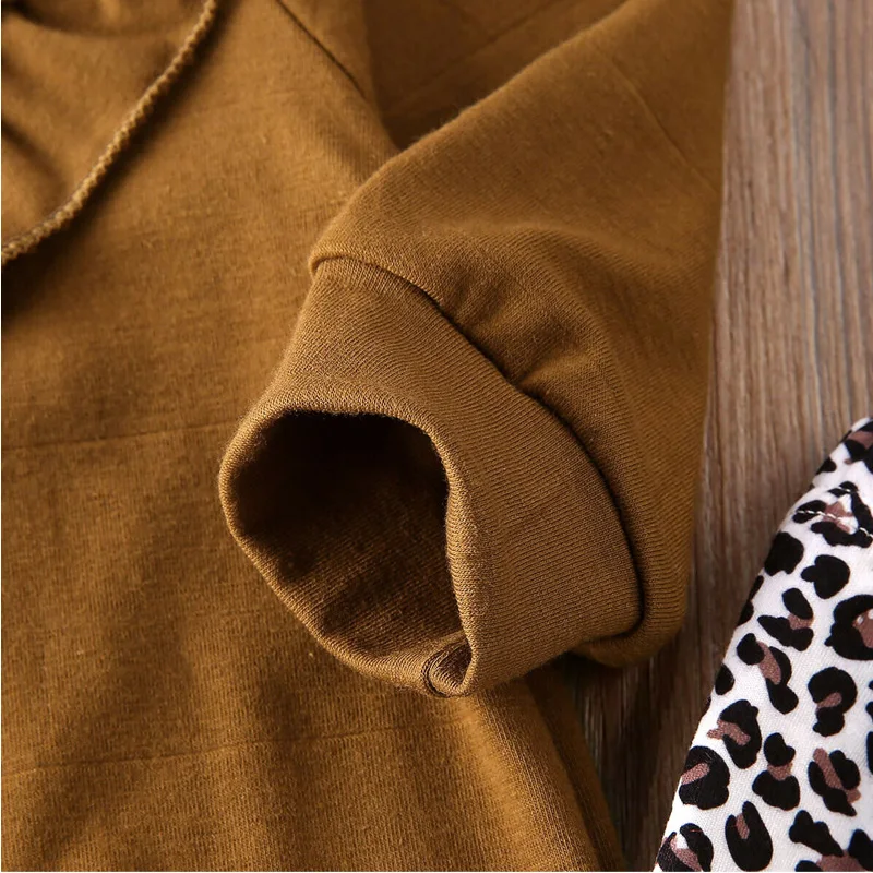 Imcute 2020 Newborn Infant Toddler Baby Kid Girl Boy Clothes Ruffle Romper Tops Leopard Pants Outfit Set 0-5T | Детская одежда и