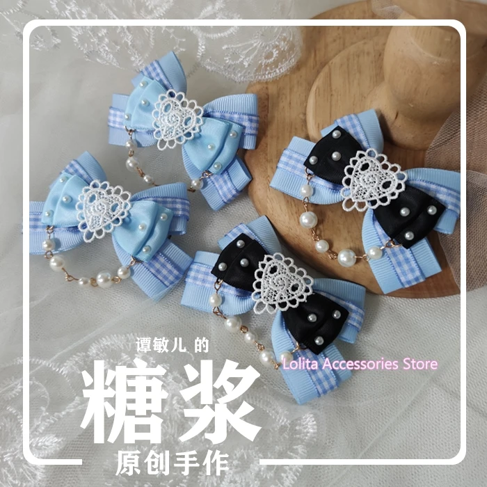 Алиса Gemini косплей аниме девушка боковая заколка Лолита сказочная ручная работа