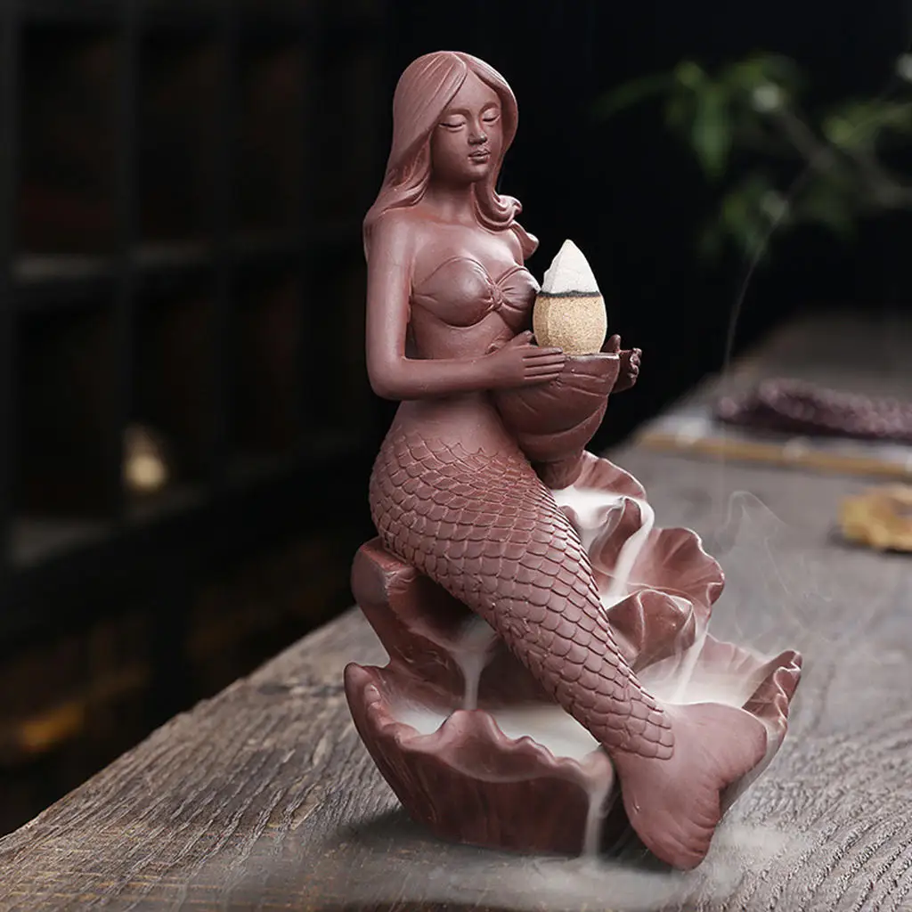 Керамическая курильница Водопад подставка для благовоний новинка русалки