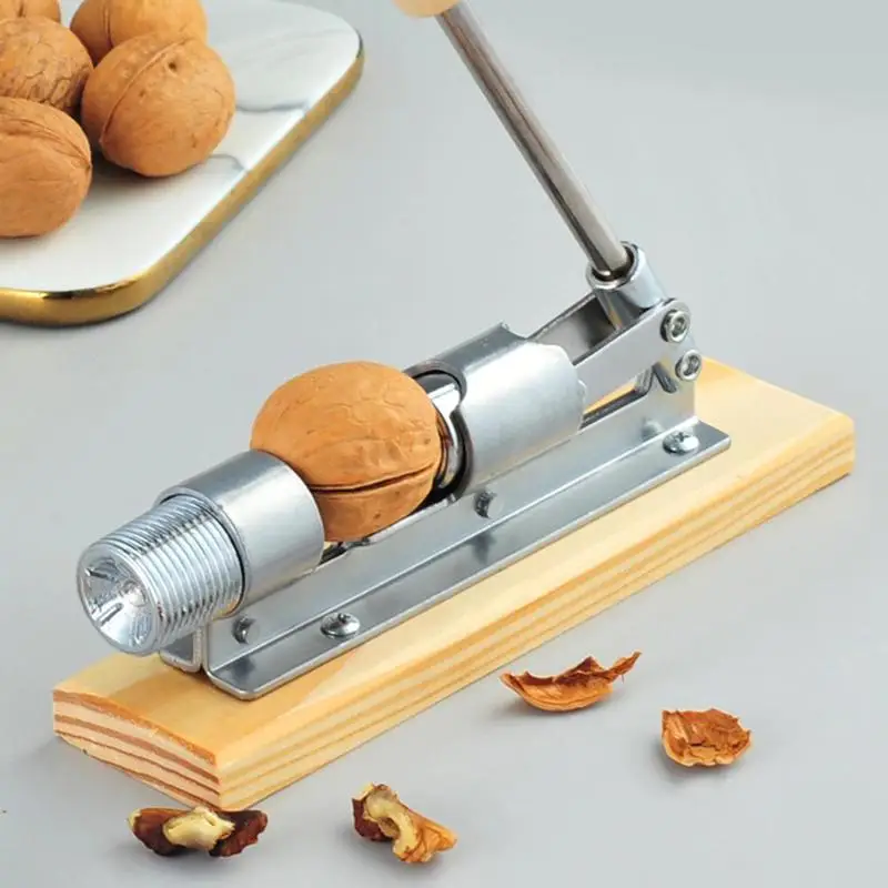 

1pcs Creative Manual Stainless Steel Nut Cracker Mechanical Supplies Nutcracker Fast Sheller Opener Kitchen Walnut Tools Fr S1L9