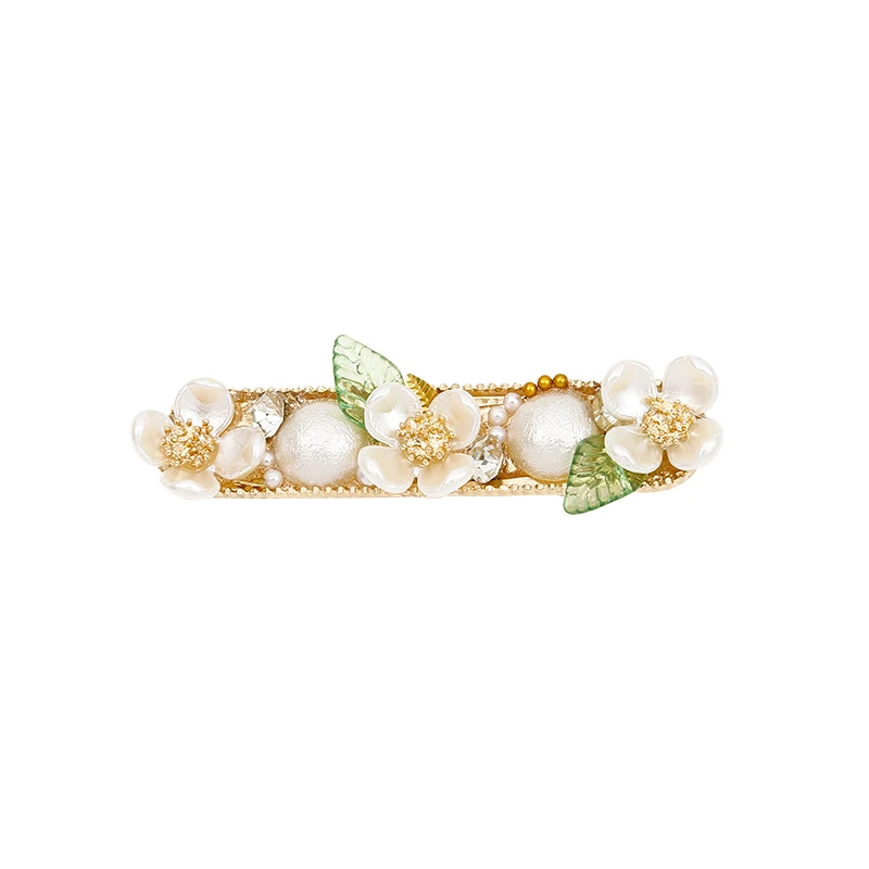 

Internet-Famous and Vintage Flower Barrettes Girl Side Clip Duckbill Clip Side Fringe Clip Headdress Hair Clip Pear Flower