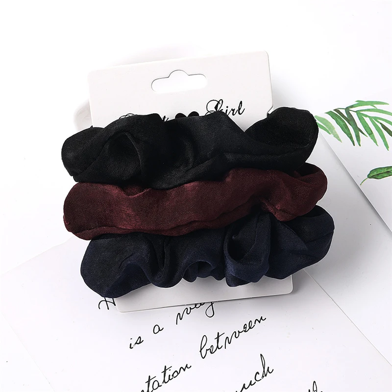 

Beautiful Qiyue Ins Style Simple Fabric Hair Ring Candy Color Hair Rope Set Headdress