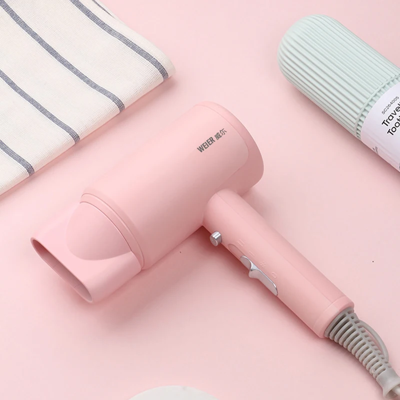 Портативный фен для волос анионные ионы розовый и белый цвет путешествий