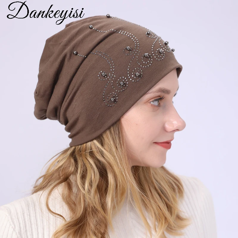 DANKEYISI женские шапочки Skulliess зимние шапки из кроличьей шерсти для женщин