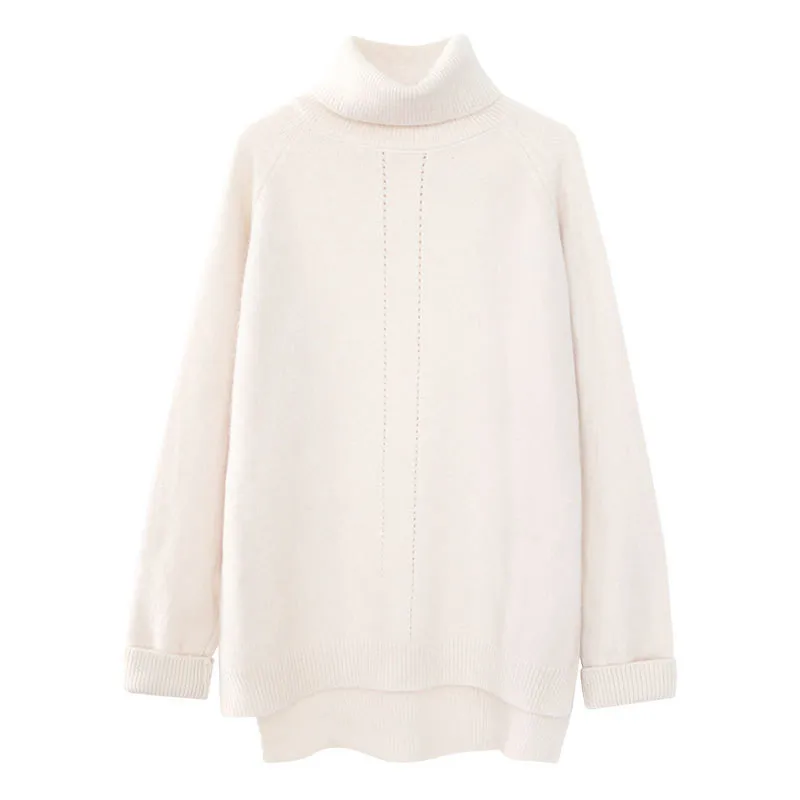 Осень-зима 2019 свитер с высоким воротником Женский плотный вязаный пуловер