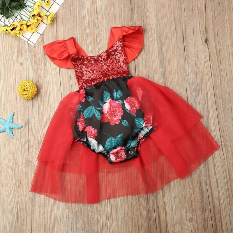 Детское платье принцессы без рукавов для маленьких девочек от 0 до 24 месяцев