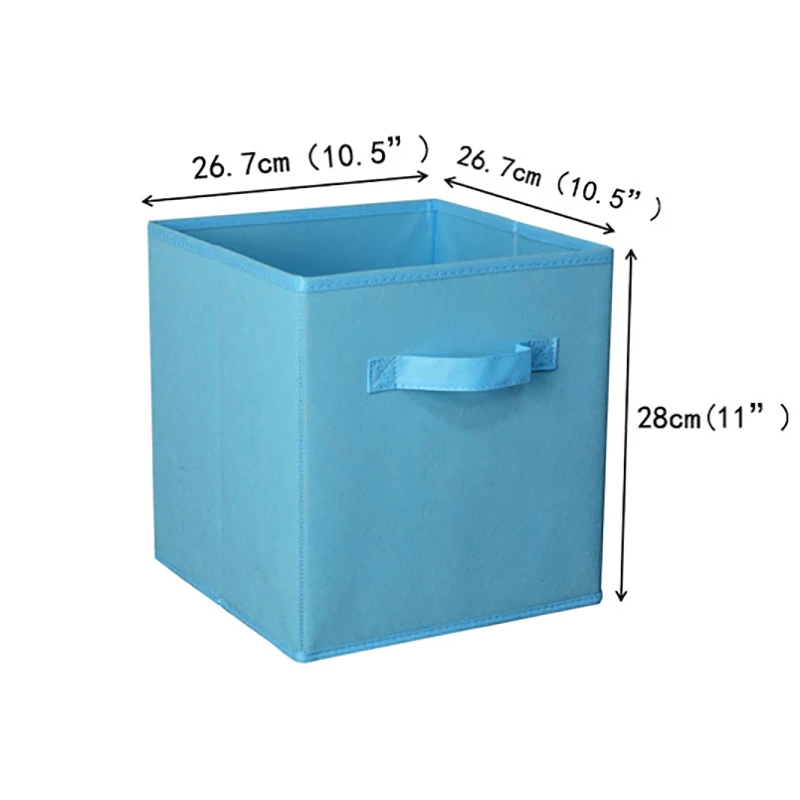 

1 Pcs Eyelet Foldable Storage Cubes Boxes Home Organization Collapsible Organizer Portable Office Storage Box