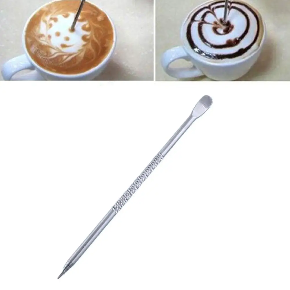 Art Pull Flower Pen Latte Coffee Stainless Steel New Kitchen Household Barista | Инструменты