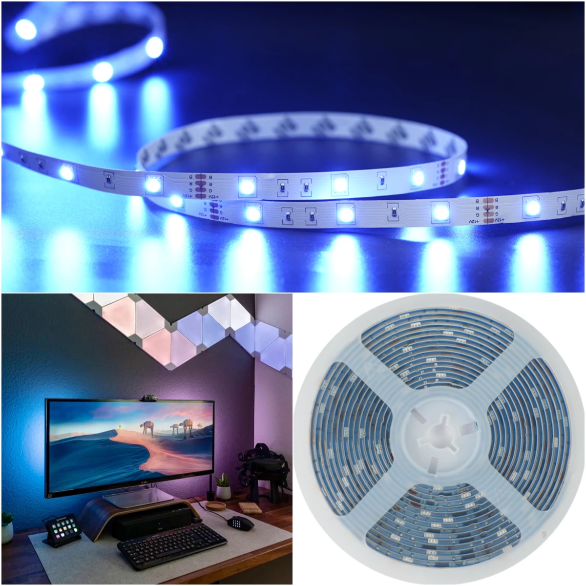 

LED Strip Lights Waterproof RGB 5050 SMD 2835 Color Changing Lamp Flexible Tape Diode Bluetooth luces led 16.4ft DC 12V For Home