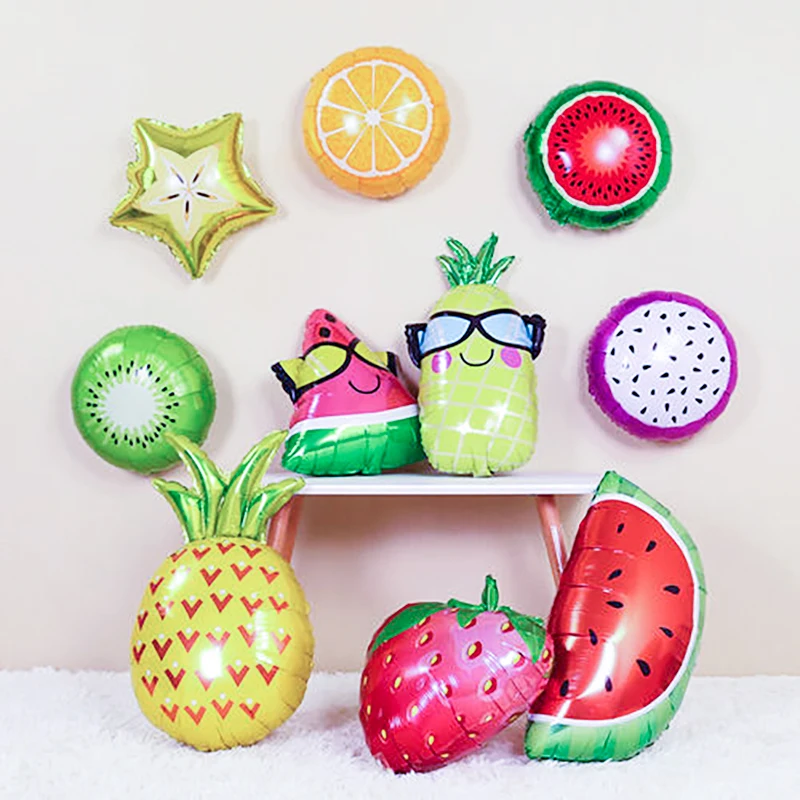 

Cute Fruit Foil Helium Balloons Orange Strawberry Watermelon Pineapple Kiwi Ballons Birthday Party Decoration Supplies Kids Toys