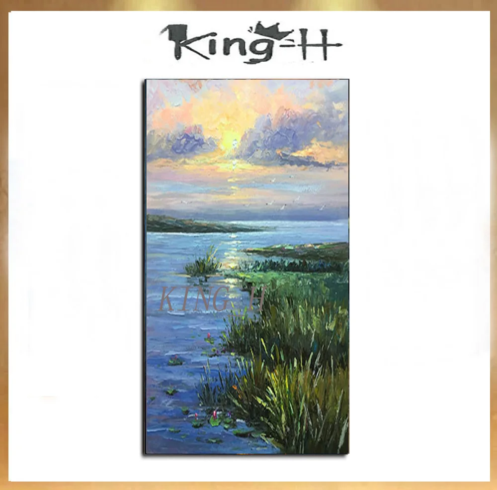 Картина ножом Sunrise scene современные абстрактные картины ручная роспись на холсте