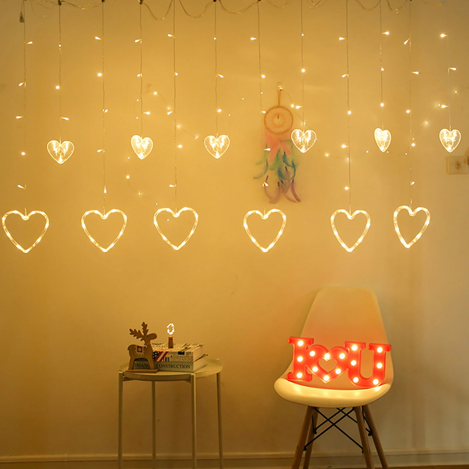 3M LED Curtain Festoon Light USB Remote Control Fairy Christmas Garland on The Window String Lights New Year Party Decoration | Дом и сад