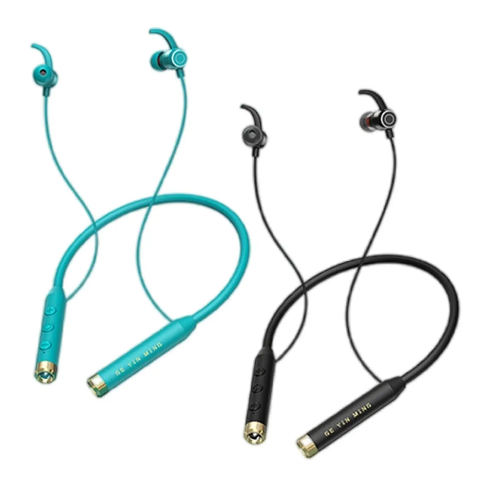 

Wireless Neckband Headset Lighting Gaming Earbuds 600mAh Noise Cancelling Hi-Fi Sound Earplugs for Video Sports Outdoor Exercise
