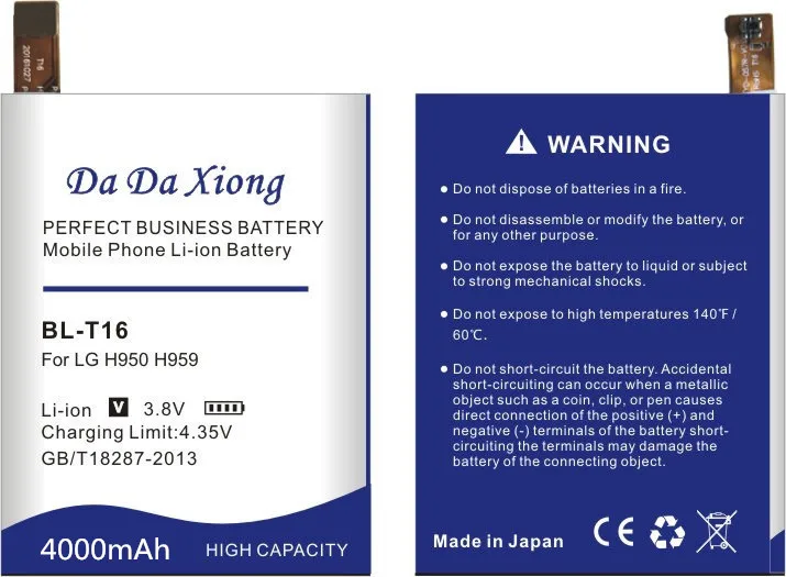 Аккумулятор Da Xiong 4000 мА/ч, BL-T16 BLT16 Батарея для LG H955A H959 G Flex 2 Vu 4 Vu4 H950 LS996 H955 US995