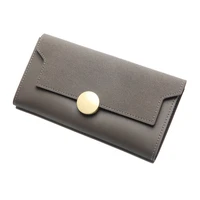 10pcs lot dull polish long wallet women billfold coin purse vintage hasp ladies wallet multifunction card holder money bag