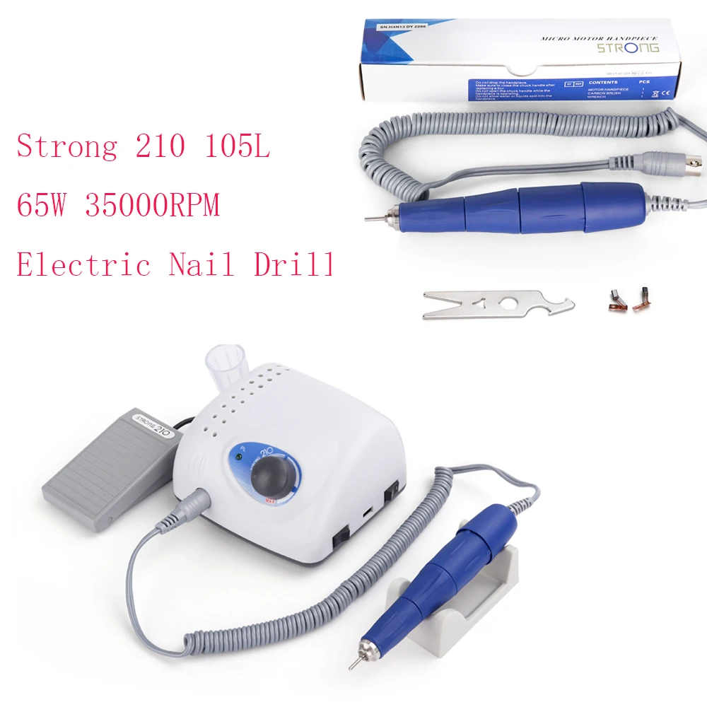 Фрезер Электрический Strong 204/210 для маникюра и педикюра аппарат полировки ногтей
