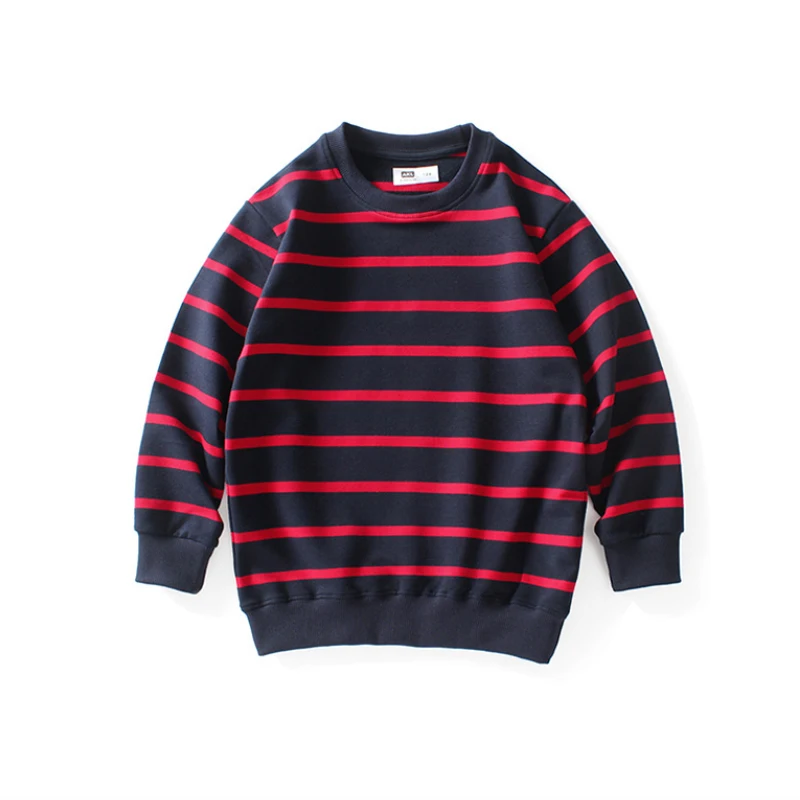 Детская одежда свитшот футболка модная подходящая ко всему с принтом в полоску