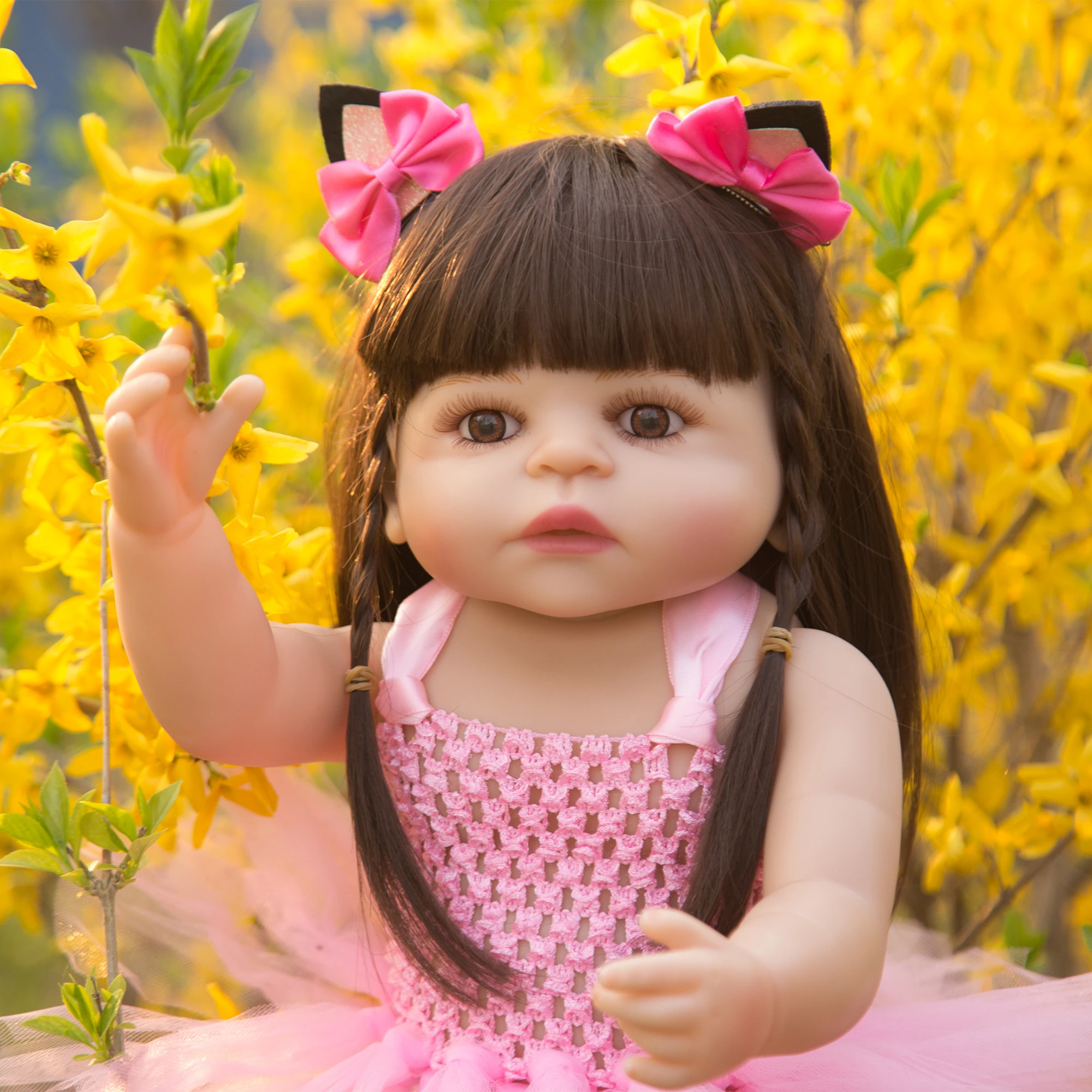 

New Arrive KEIUMI Reborn Boneca 55cm 22" Reborn Baby Girl Doll Toy Handmade Newborn Bebe Toys Kid's Playmate Birthday Gift