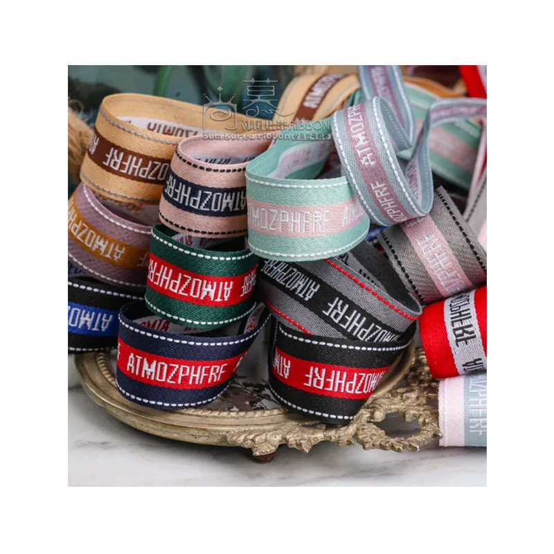 5 yards/lots Letter Embroidery Jumper Polyester Ribbon for DIY Craft Hair Bow Gift Packaging Clothing Accessories | Дом и сад