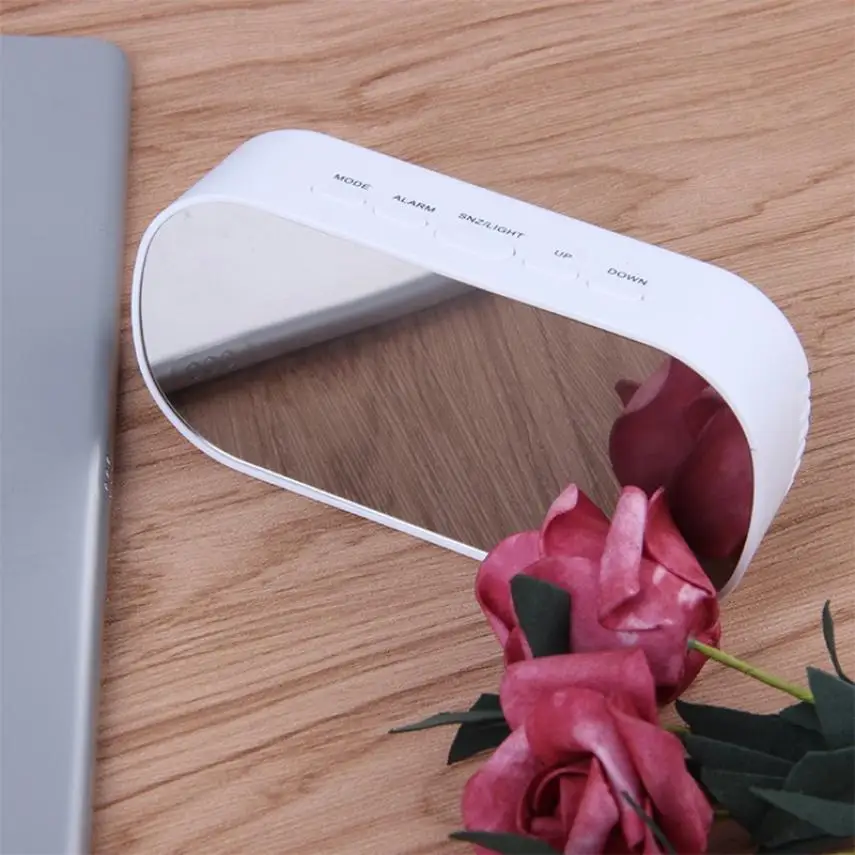 2020 новый многофункциональный светодиодный зеркальный будильник часы с кабелем