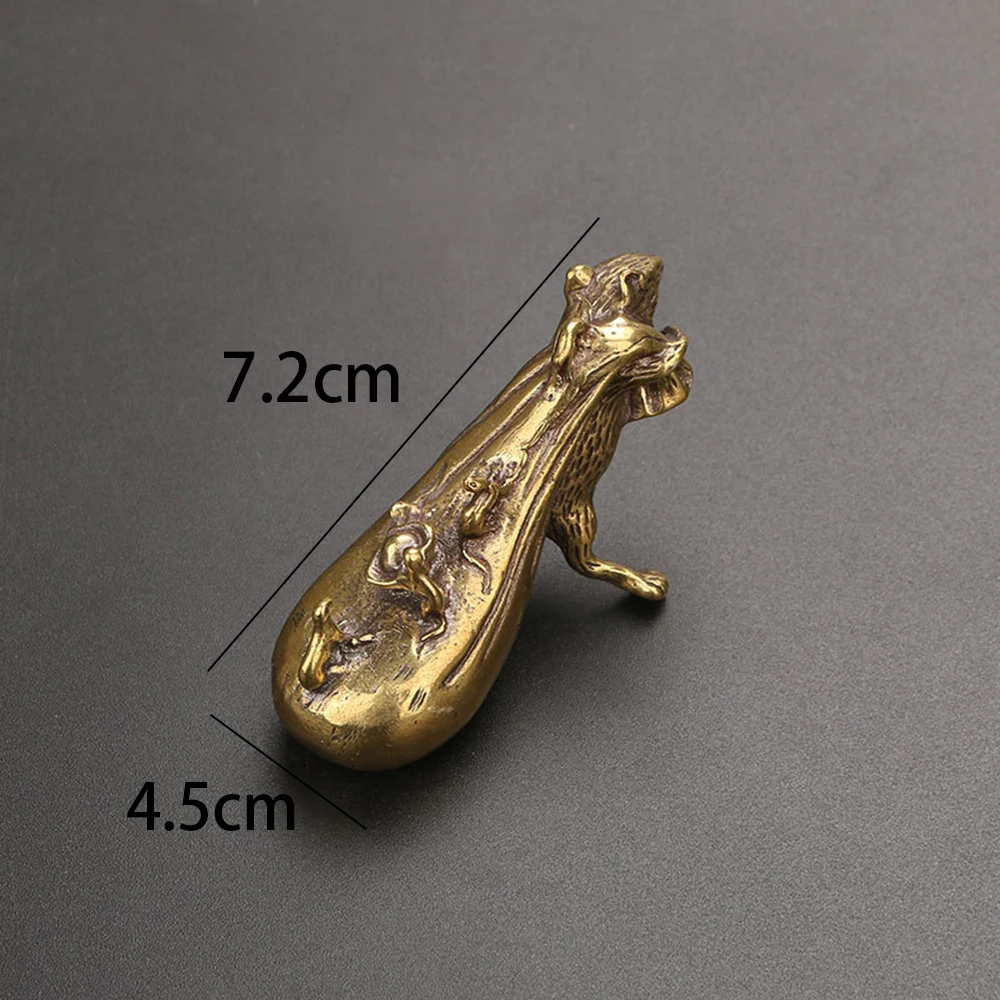 

Accessories 7.2*4.5cm Attachment Ornament Solid Brass Rat Mouse Statue