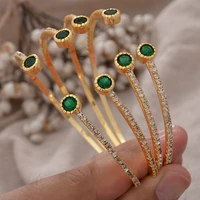 dubai bangle 4pcslot ethiopian gold color cuff bangles for women dubai bride wedding bracelet african green jewelry middle east