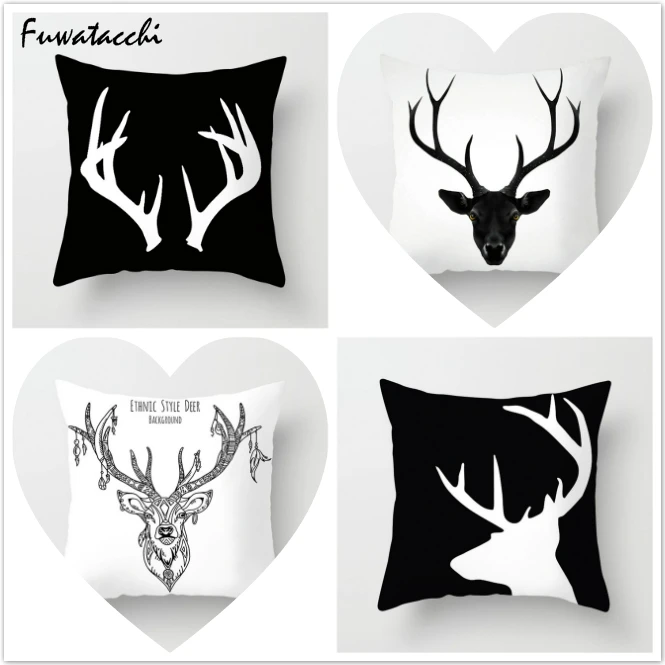 TTLIFE хлопковая наволочка с оленем скандинавский чехол для подушки изображением