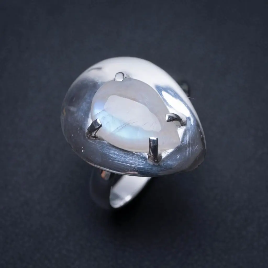 Натуральный Радужный Лунный Камень ручной работы мексиканская фотография