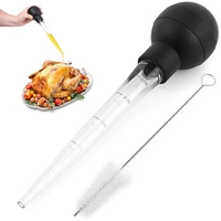 barbecue tool oil suction pipe bbq oil tube chicken turkey meat portable sauce oil tube liquid bbq baster juice dropper