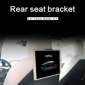 car back seat smart phone tablet holder bracket for ipad tesla model3 y accessories flexible 360°rotatin rear support frame free global shipping