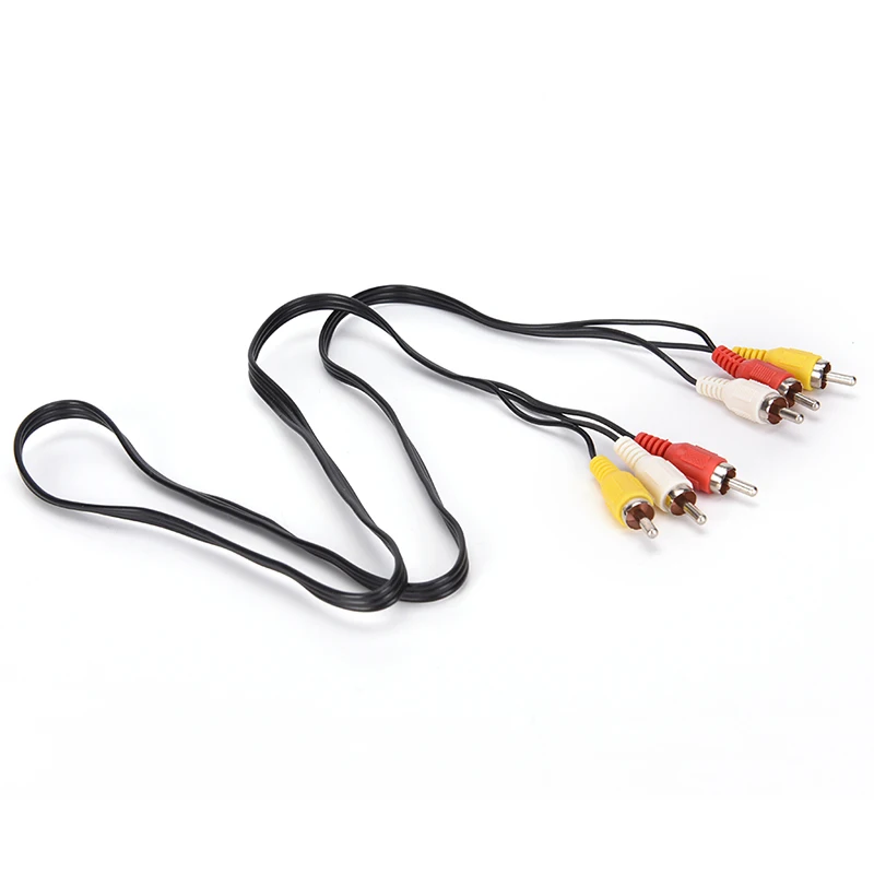 

3 RCA Male To 3 RCA Male Composite Audio Video AV Cable Plug 1M 2022 New Year Gifts Laptops Computer Components