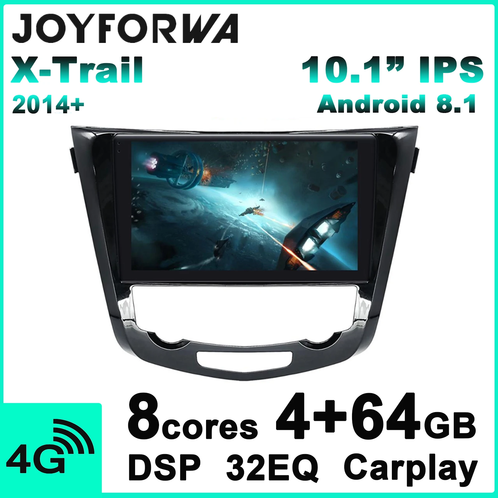 Carplay 10 1 &quotAndroid 8 мультимедийное радио для Nissan X Trail/Qashqai 2014 + GPS DSP SPDIF сабвуфер DAB WiFi 4G