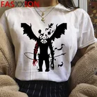 Футболка мужская с рисунком чёрного клевера, топ с графическим принтом в японском стиле Харадзюку, белая рубашка