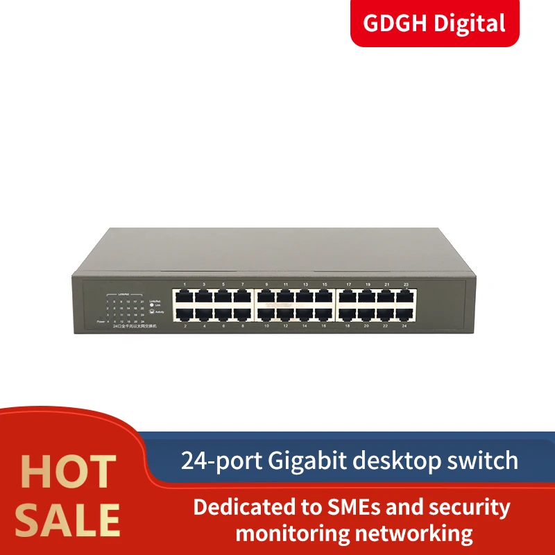 GLVISION GLTEG1024D 24 порта гигабитный Ethernet коммутатор 10/100/1000Mpbs сетевой авто MDI/MDIX|Сетевые