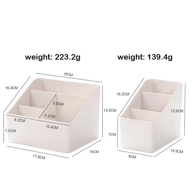 

Multi-grid Plastic Desktop Storage Box Makeup Organizer Cosmetic Sundries Remote Controller Container Home Office Finishing Box